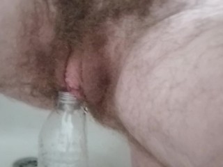 First try peeing in a bottle, making a mess then I pour it on myself
