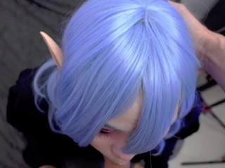 Gothic Elf gives a juicy blowjob Furiyssh