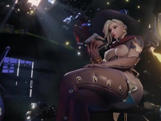 Mercy Enjoying Some Topless Reading