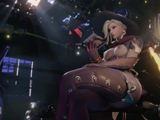 Mercy Enjoying Some Topless Reading