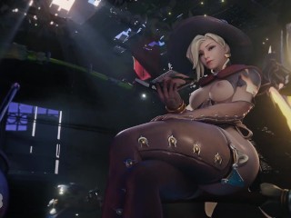 Mercy Enjoying Some Topless Reading