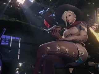 Mercy Enjoying Some Topless Reading