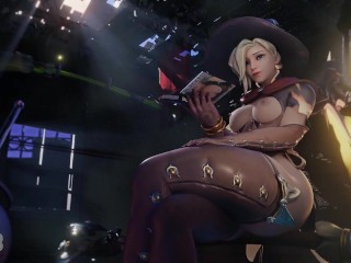 Mercy Enjoying Some Topless Reading