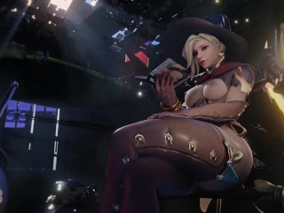 Mercy Enjoying Some Topless Reading