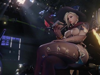Mercy Enjoying Some Topless Reading
