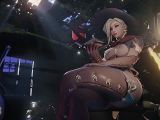 Mercy Enjoying Some Topless Reading