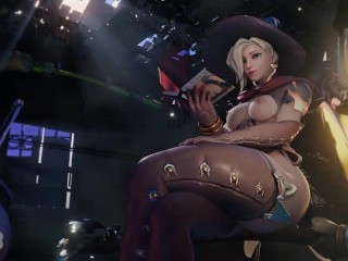 Mercy Enjoying Some Topless Reading