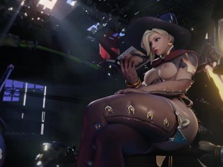 Mercy Enjoying Some Topless Reading