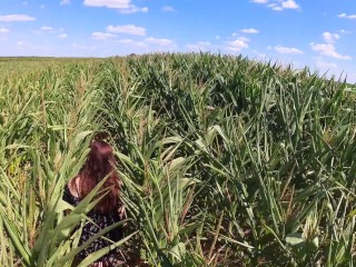 First time trying standing 69 in a cornfield and he makes me cumhard