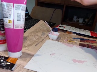 Cinnamonbunny is painting another dick ;-)