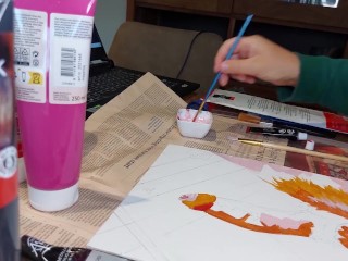 Cinnamonbunny is painting another dick ;-)