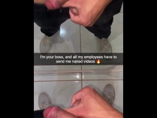 On her first day of work hot girl fucks her boss on snapchat