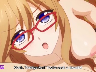 Busty glasses babe gets her doggystyle position with her lover | Anime Hentai 1080p