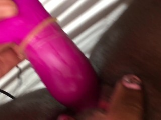 POV My stepsister fucks me with a big dildo when we are alone!