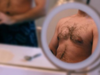 Playing with my soapy body in the shower