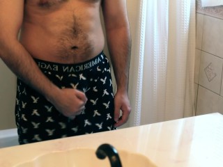 Playing with my soapy body in the shower