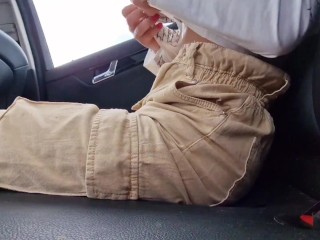 Teen Squirting in Taxi Best orgasm