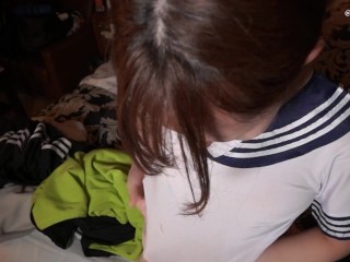 性欲旺盛女子の汗だくFカップをもみもみ♡おじさんの精子を大量に注ぎ込む（個人撮影、日本人、素人）