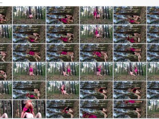Domina Evgenia - I continue to humiliate my slave in the woods