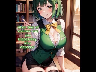 Hentai Captions - Your Librarian Makes you Lick her Pussy to keep Your Access Privileges