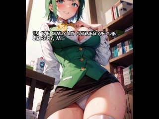 Hentai Captions - Your Librarian Makes you Lick her Pussy to keep Your Access Privileges