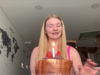 Big Ass sitting on cake for  Birthday party