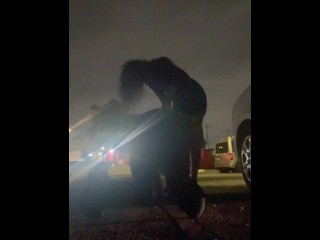 public ballbusting session with pathetic ending