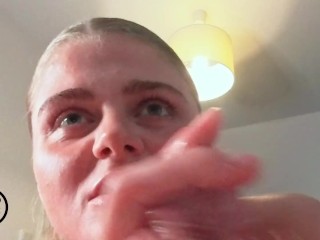 CLOSEUP - Perfect german dirty talk handjob. Theresa_ca1i made me cum twice!