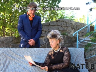 MATURE4K. outside leads to carnal fun for posh madame and man