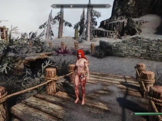 skyrim short-redhead breton peeing