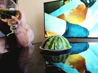 PISS - DRINK - ladyboy pissing in glass and drink yourself urine 😋🍷