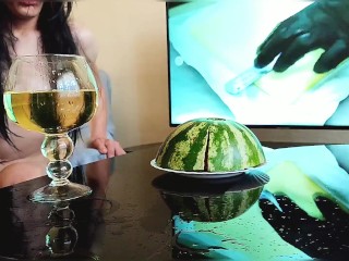 PISS - DRINK - ladyboy pissing in glass and drink yourself urine 😋🍷