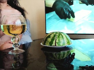 PISS - DRINK - ladyboy pissing in glass and drink yourself urine 😋🍷