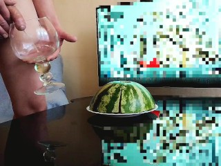 PISS - DRINK - ladyboy pissing in glass and drink yourself urine 😋🍷