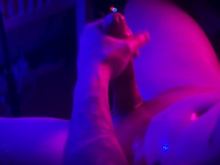 Dirty Hot Oiled Guy Jerking Off His Hard Cock in This Night | Male moans| Cumshot Close Up