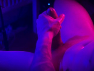 Dirty Hot Oiled Guy Jerking Off His Hard Cock in This Night | Male moans| Cumshot Close Up