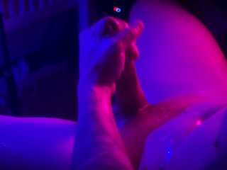 Dirty Hot Oiled Guy Jerking Off His Hard Cock in This Night | Male moans| Cumshot Close Up