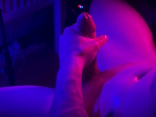 Dirty Hot Oiled Guy Jerking Off His Hard Cock in This Night | Male moans| Cumshot Close Up