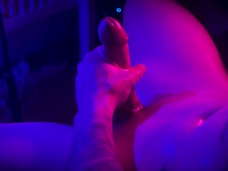 Dirty Hot Oiled Guy Jerking Off His Hard Cock in This Night | Male moans| Cumshot Close Up