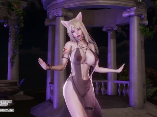 [MMD] JISOO - FLOWER Ahri Sexy Kpop Dance League of Legends Uncensored Hentai 4K 60FPS