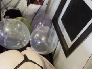 Playing with Balloons in Bed Fort