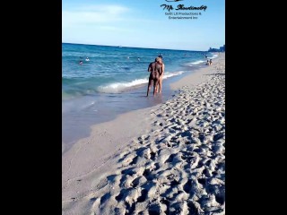 Mr Showtime69 walking Haulover Nude Beach Miami