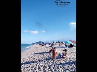 Mr Showtime69 walking Haulover Nude Beach Miami