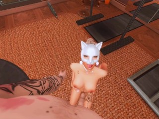 WHITE SLUT FUCKS HARD IN THE ASS WITH HER MASTER IN SIMS 4