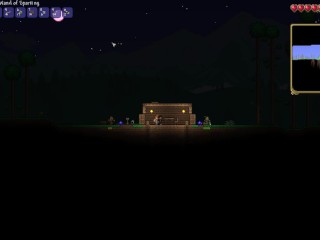 TERRARIA #2- First night and talking with undead