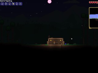 TERRARIA #2- First night and talking with undead