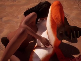 Furry fox lesbian fingering and scissoring