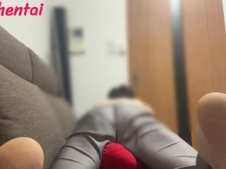 スパッツを履いたまま床オナニーしちゃった・・気持ち良すぎてビクビクしすぎました・・・イケボ　エロ男　素人