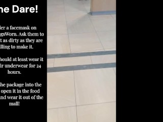 Trans Wears Thong as Facemask in Public Mall!