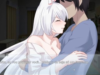 Living together with Fox Demon - Having sex with de kitsune fox girl for the first time!